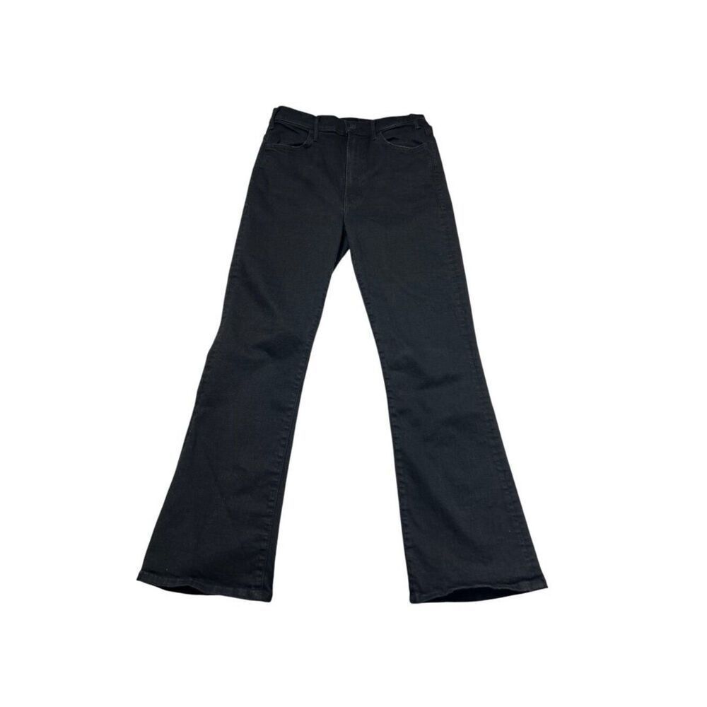 Mother The Hustler Ankle Flare Jeans in Not Guilty Wash Black Size 29